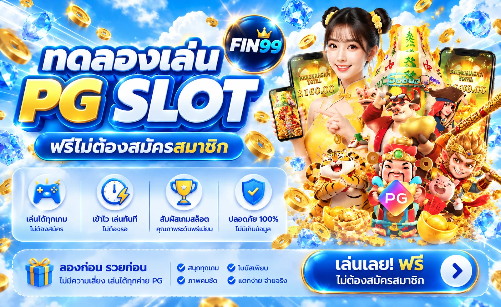 FIN99 ทดลองเล่น PG SLOT