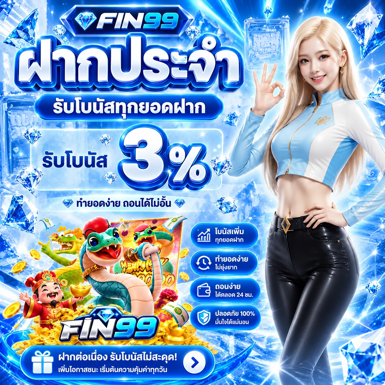 ทดลองเกม Pragmatic กับ FIN99